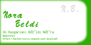 nora beldi business card